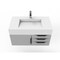 Castello Usa Nile 36" Wall Mounted Gray Vanity With White Top AndAnd Black Handles CB-MC-36G-BL-2053-WH - alternate 4